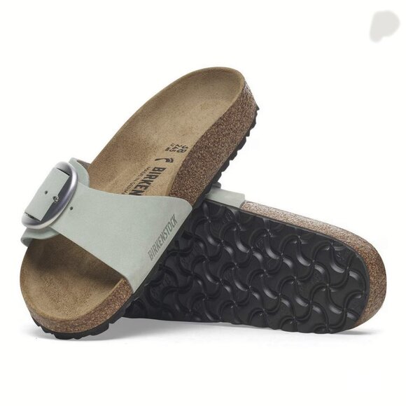 NEW Birkenstock - EU 37, 38, 40, 41 Madrid Big Buckle Nubuck Sandals - Pure Sage - Picture 4 of 4